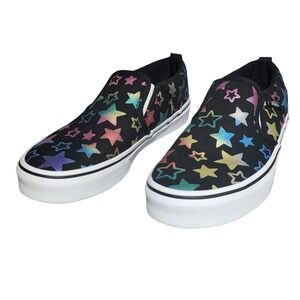 Vans Slip On Platform Iridescent Star Print Skate‎ Shoes Sneakers